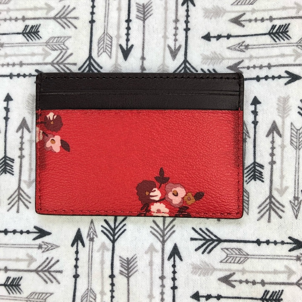 Coach | Floral Print Flat Card Case - Picture 2 of 4